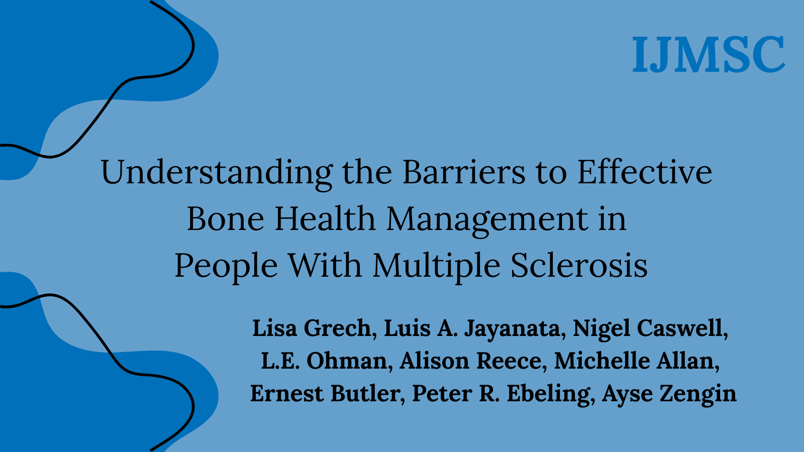 Understanding the Barriers to Effective Bone Health Management in People With Multiple Sclerosis