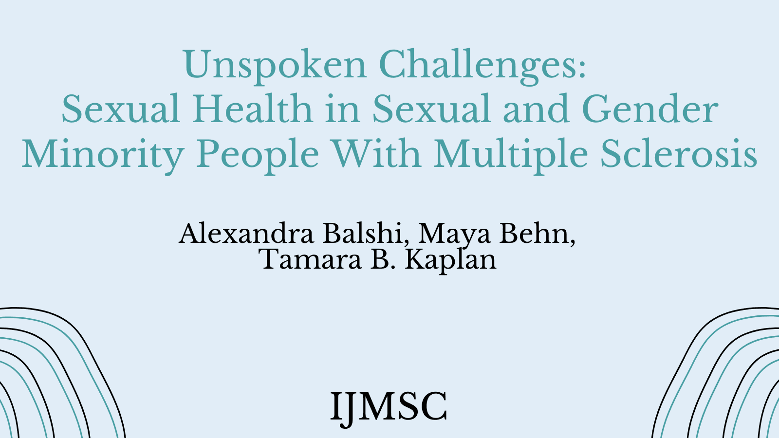 Unspoken Challenges: Sexual Health in Sexual and Gender Minority People With Multiple Sclerosis