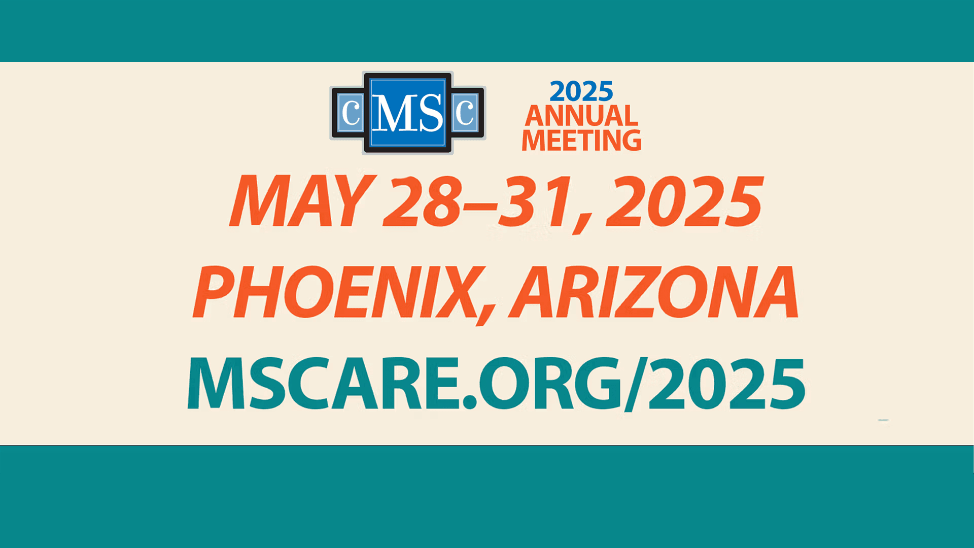CMSC Annual Meeting, May 28-31, in Phoenix, AZ