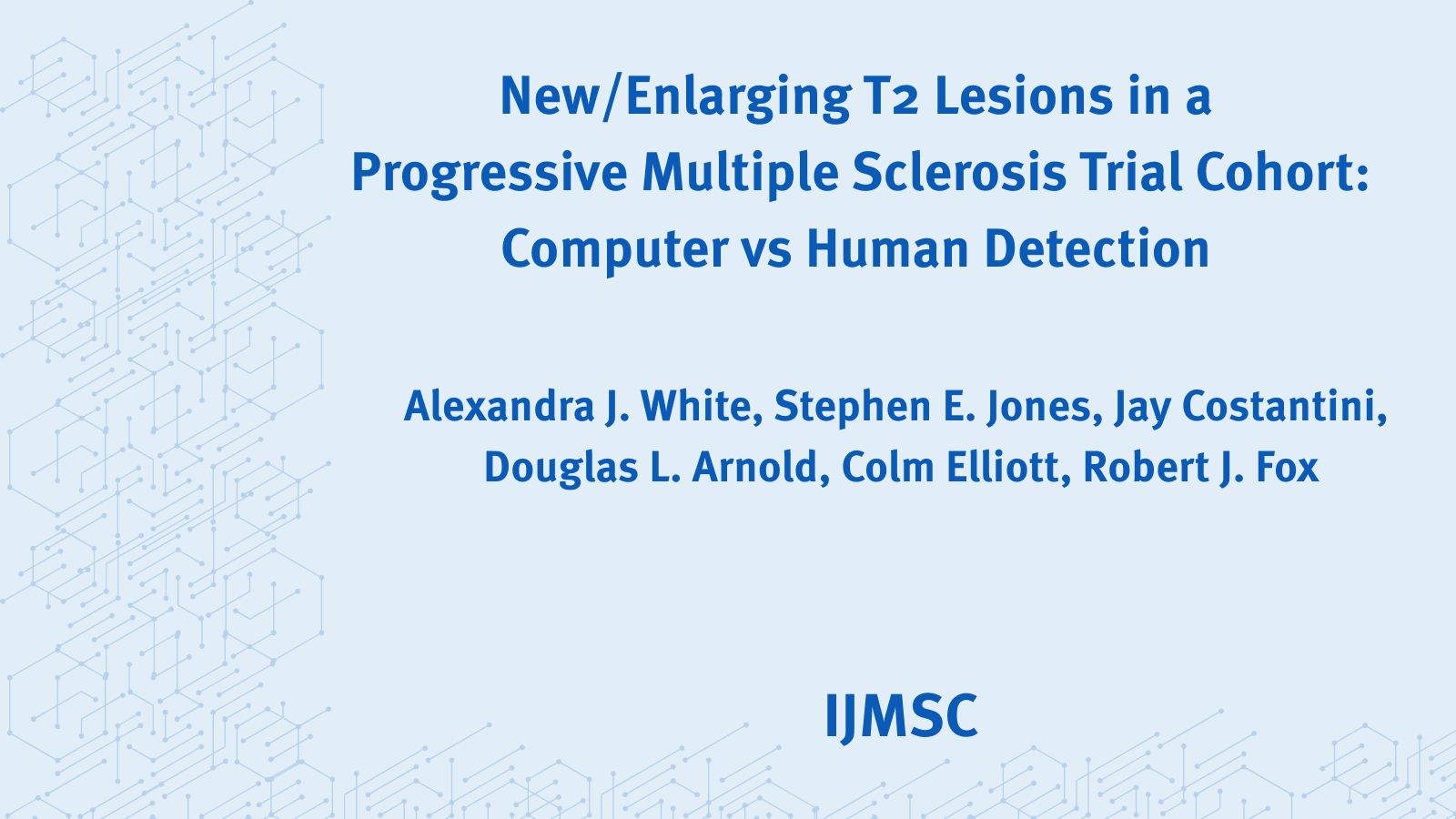 New/Enlarging T2 Lesions in a Progressive Multiple Sclerosis Trial Cohort: Computer vs Human Detection
